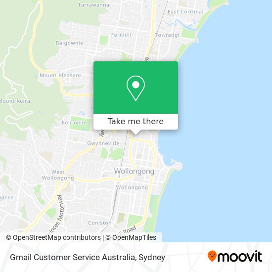 Gmail Customer Service Australia map