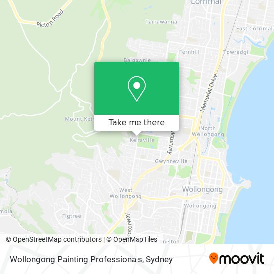 Wollongong Painting Professionals map