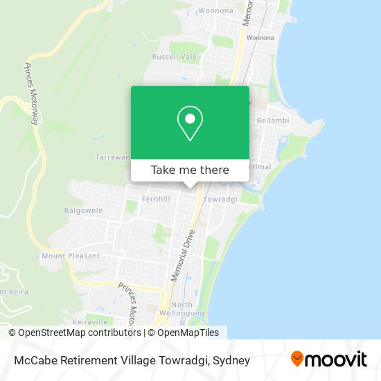 McCabe Retirement Village Towradgi map