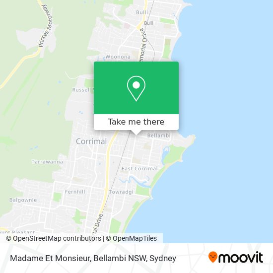 Mapa Madame Et Monsieur, Bellambi NSW