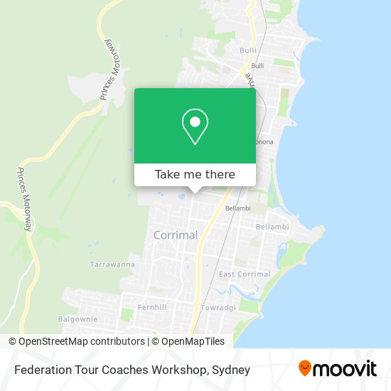 Federation Tour Coaches Workshop map