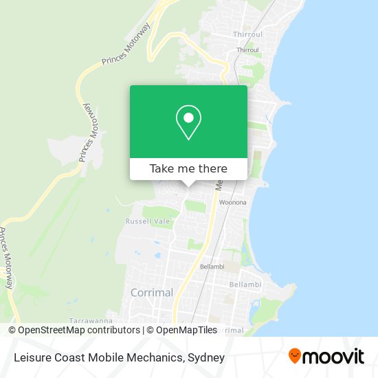 Leisure Coast Mobile Mechanics map