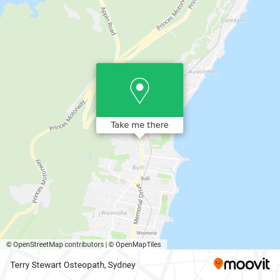 Terry Stewart Osteopath map