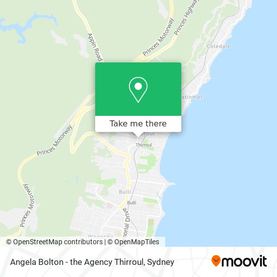 Mapa Angela Bolton - the Agency Thirroul