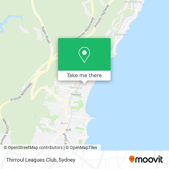 Thirroul Leagues Club map