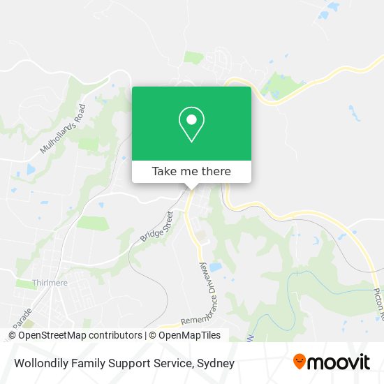 Wollondily Family Support Service map