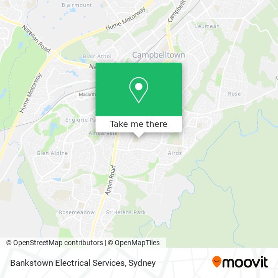 Bankstown Electrical Services map