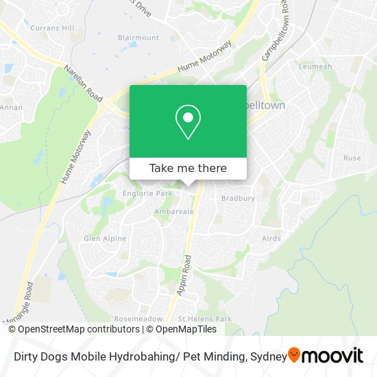 Mapa Dirty Dogs Mobile Hydrobahing/ Pet Minding