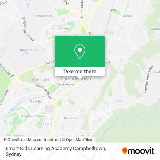 smart Kids Learning Academy Campbelltown map