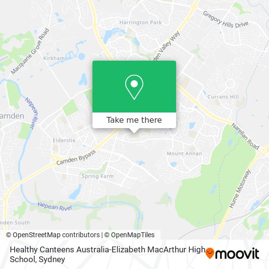 Healthy Canteens Australia-Elizabeth MacArthur High School map
