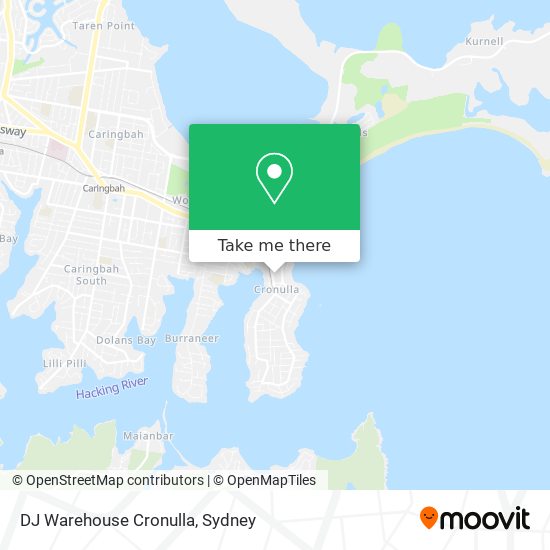 DJ Warehouse Cronulla map