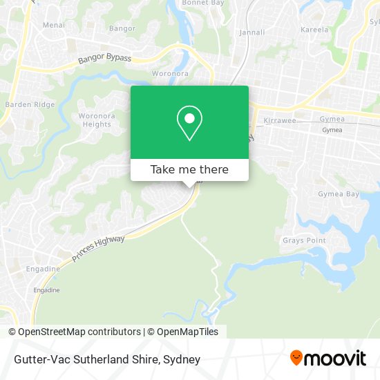 Mapa Gutter-Vac Sutherland Shire