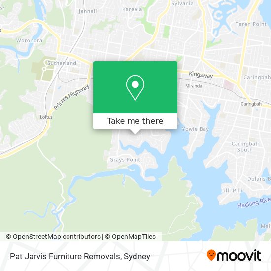 Mapa Pat Jarvis Furniture Removals