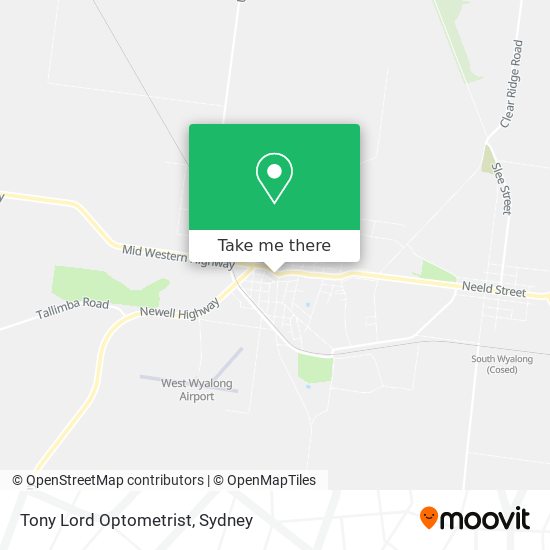 Tony Lord Optometrist map