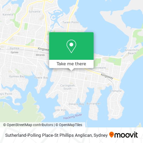 Sutherland-Polling Place-St Phillips Anglican map