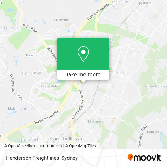 Henderson Freightlines map