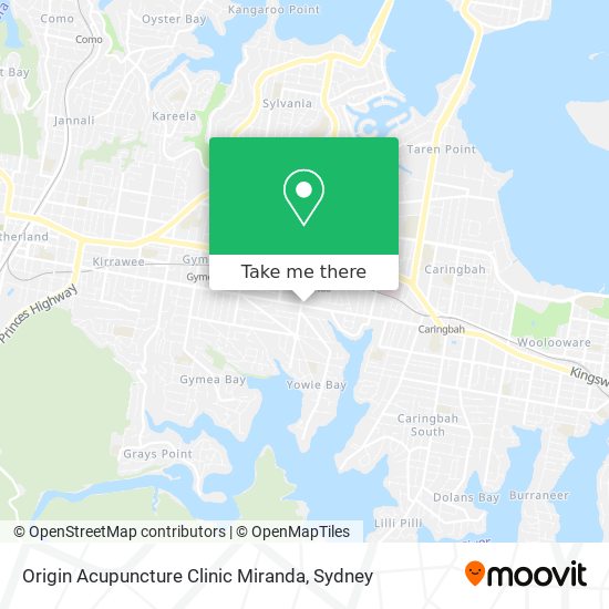 Origin Acupuncture Clinic Miranda map