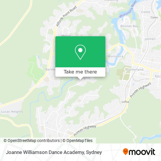 Mapa Joanne Williamson Dance Academy