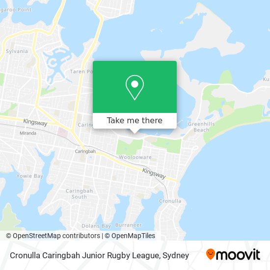 Mapa Cronulla Caringbah Junior Rugby League