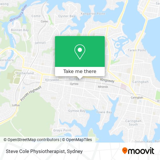 Mapa Steve Cole Physiotherapist