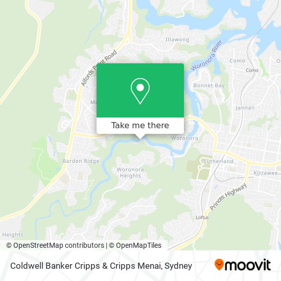 Coldwell Banker Cripps & Cripps Menai map