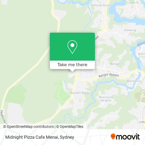 Midnight Pizza Cafe Menai map