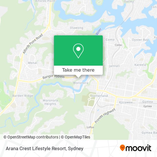 Arana Crest Lifestyle Resort map