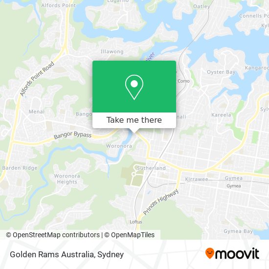 Mapa Golden Rams Australia