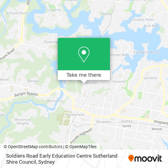 Mapa Soldiers Road Early Education Centre Sutherland Shire Council