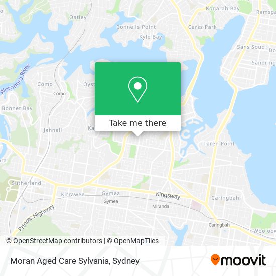 Mapa Moran Aged Care Sylvania