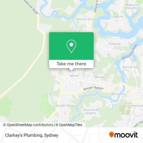 Clarkey's Plumbing map