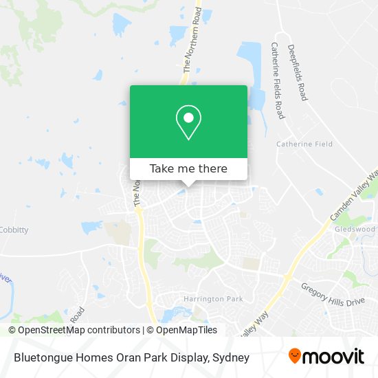 Bluetongue Homes Oran Park Display map