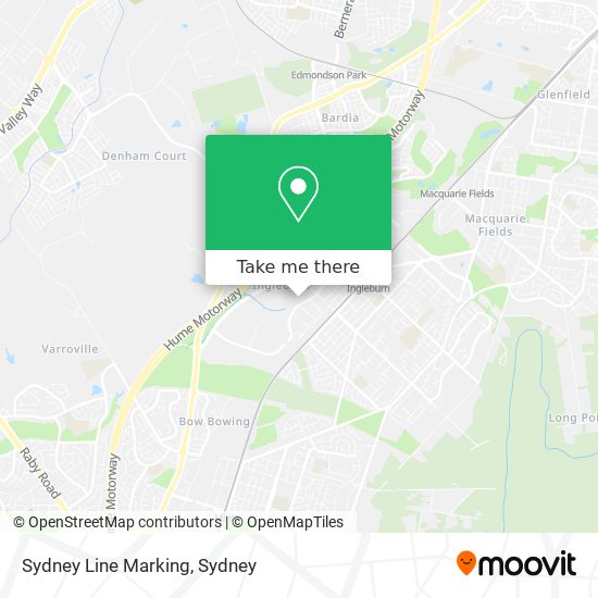 How to get to Sydney Line Marking in Ingleburn by Bus or Train?