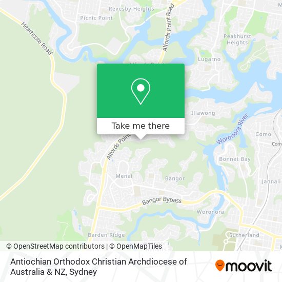 Antiochian Orthodox Christian Archdiocese of Australia & NZ map