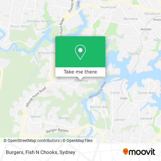 Burgers, Fish N Chooks map