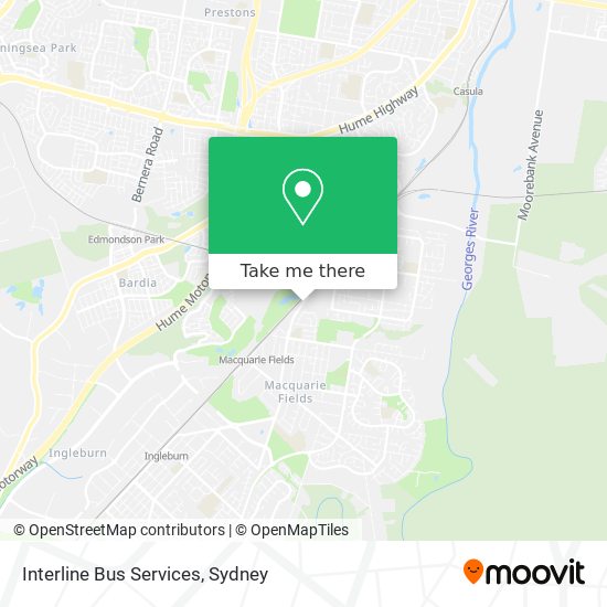 Interline Bus Services map