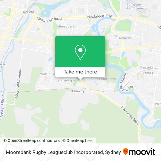 Mapa Moorebank Rugby Leagueclub Incorporated