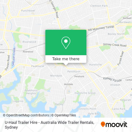 U-Haul Trailer Hire - Australia Wide Trailer Rentals map