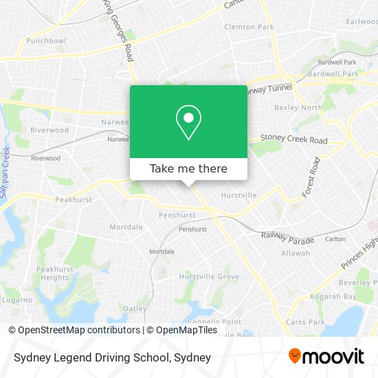 Sydney Legend Driving School map