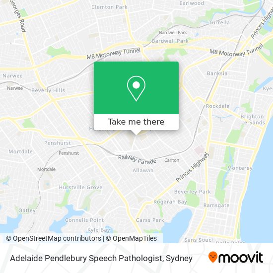 Adelaide Pendlebury Speech Pathologist map
