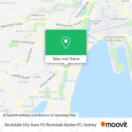 Mapa Rockdale City Suns FC-Rockdale Ilinden FC