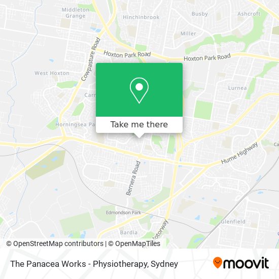Mapa The Panacea Works - Physiotherapy