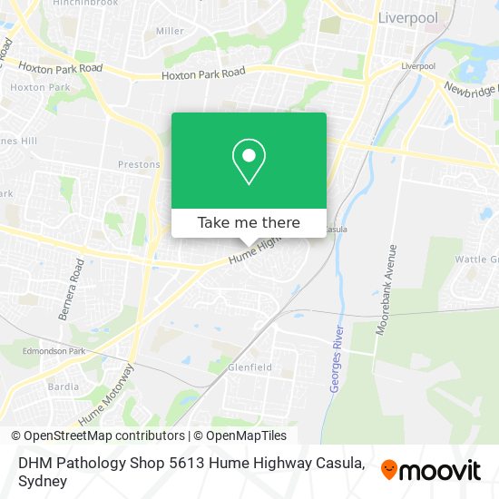 DHM Pathology Shop 5613 Hume Highway Casula map