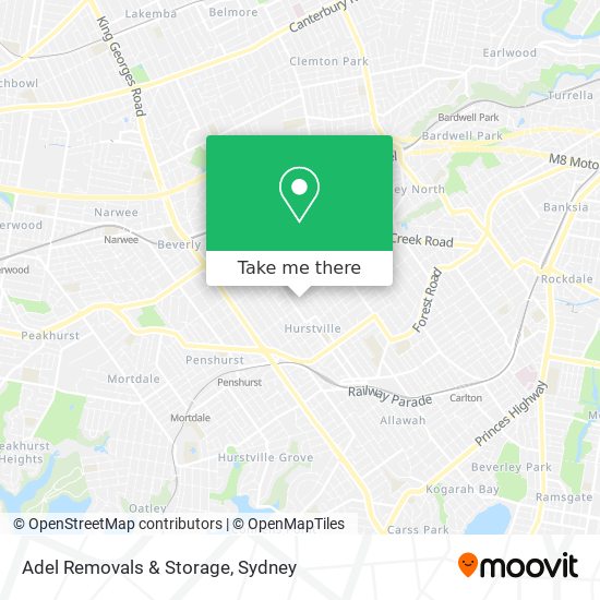 Adel Removals & Storage map