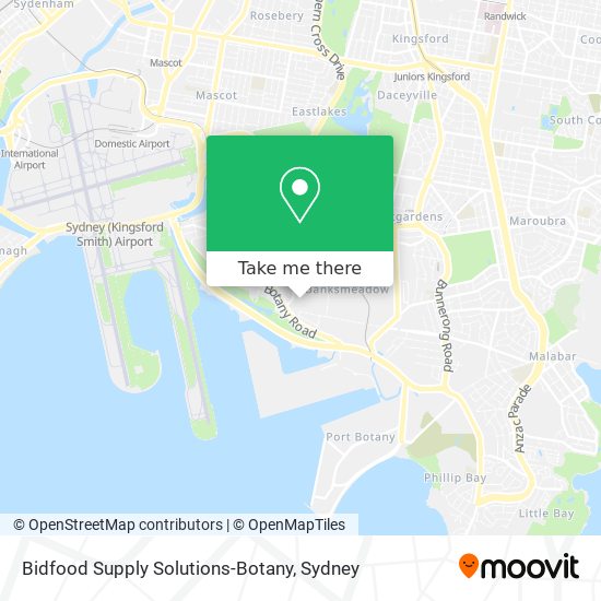 Bidfood Supply Solutions-Botany map