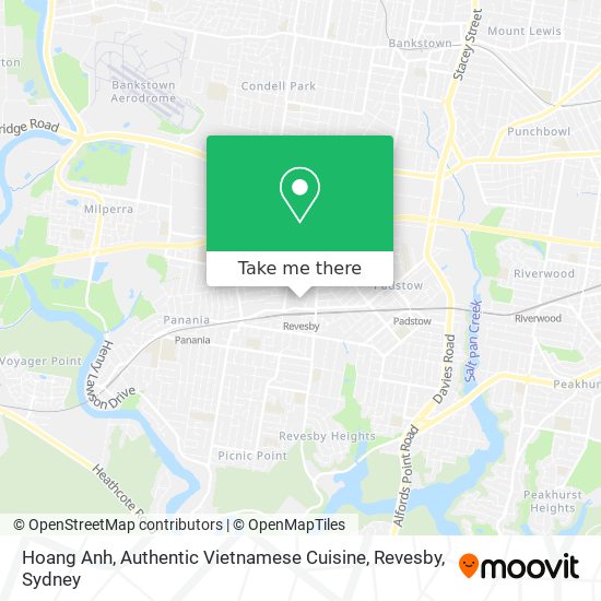 Hoang Anh, Authentic Vietnamese Cuisine, Revesby map