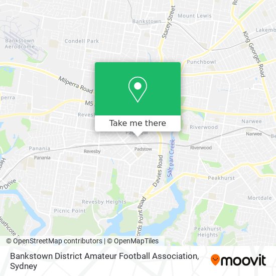 Bankstown District Amateur Football Association map