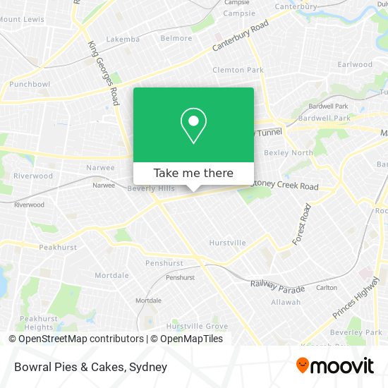 Bowral Pies & Cakes map