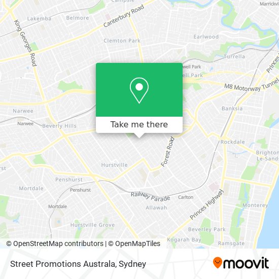 Street Promotions Australa map