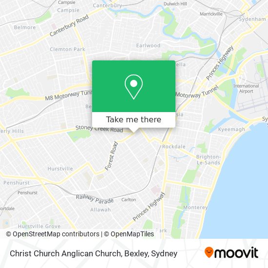 Christ Church Anglican Church, Bexley map